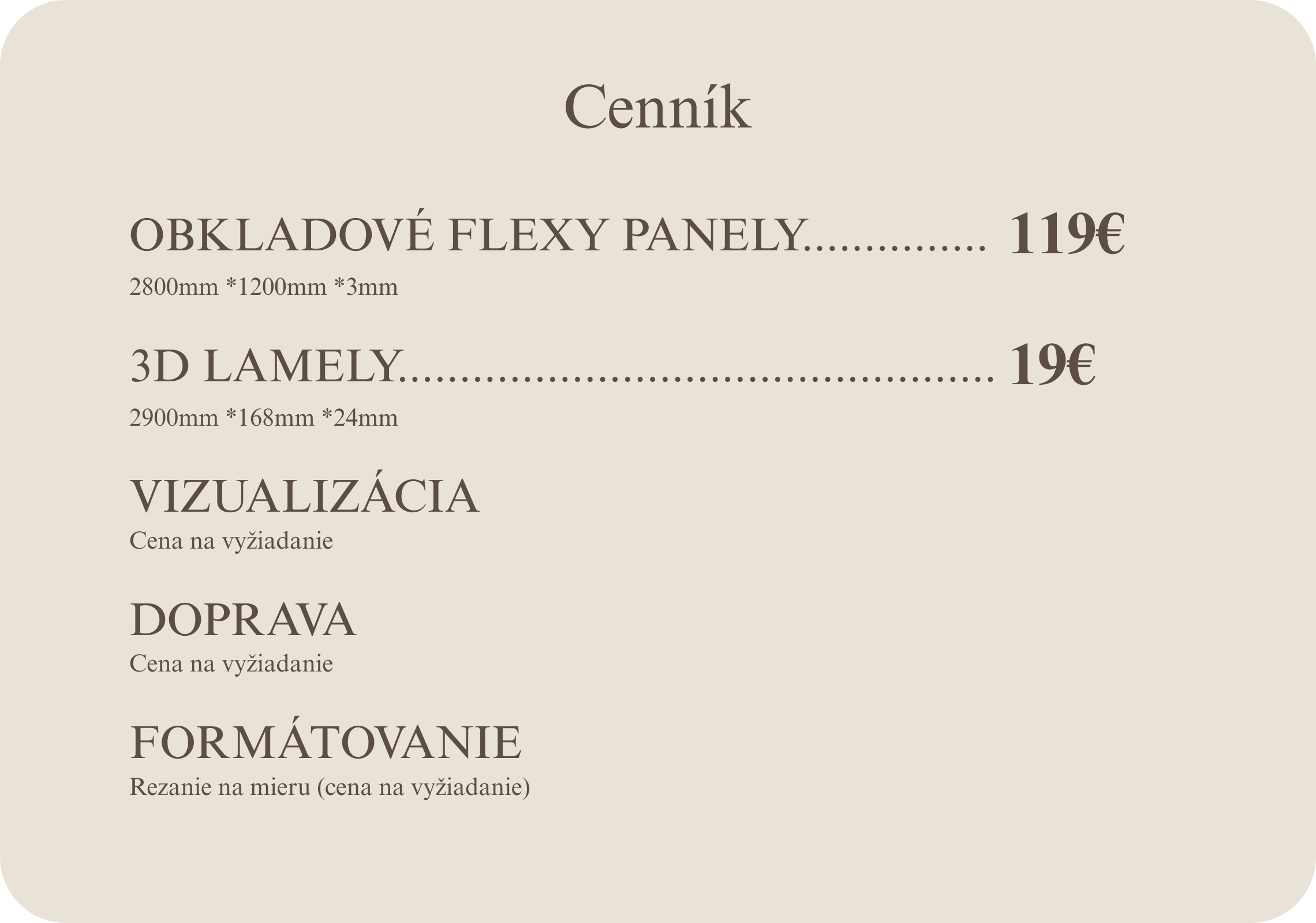 cennik mao decor